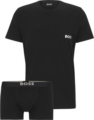 HUGO BOSS T-shirt RN & Trunk Cadeauset - Heren - Ondergoed - Zwart - XL - Katoen - Ondergoed
