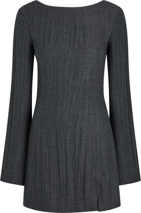 Our Legacy Firm Textured Wool-blend Mini Dress - Grey - 40 (UK12 / M)