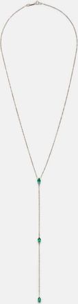 Anita Ko 18kt gold necklace with emeralds