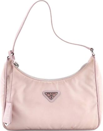 Prada Re-Edition 2000 Tessuto mini-shopper - Roze