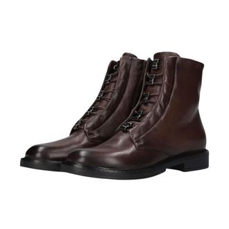 Omoda Schoenen, Dames, Bruin, 41 EU, Bruine leren veterschoenen