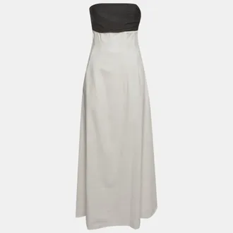 Anna Quan Anna Quan White/black Cotton Strapless Marcia Dress