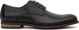 Sergio Moretti Zwarte Leren Formele Platte Schoenen - Heren - Nette schoenen - Zwart - 46 EU - Leer - Schoenen