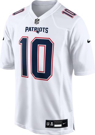 Nike Drake Maye New England Patriots Nike Mens NFL Game Fashion Jersey in White | 22NM10A8KF-XEV