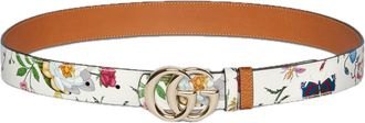 Gucci (WMNS) Gucci GG Marmont Reversible Belt Brown White 847131-AAFYR-9341