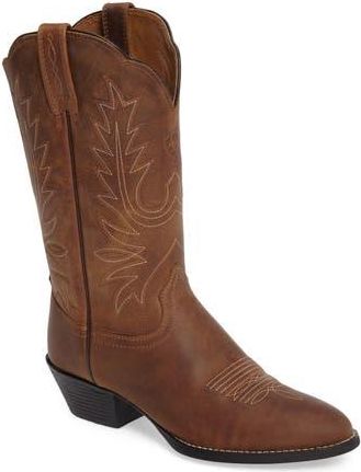 Ariat Heritage Western R-Toe Boot in Distressed Brown Leather at Nordstrom Rack, Size 11