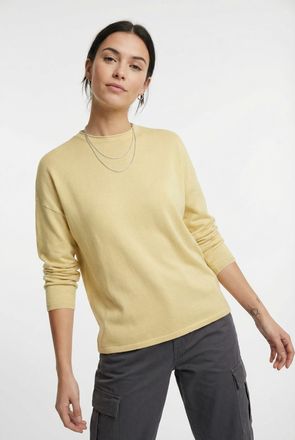 Only Strickpullover ONLY ONLLOYAL AMALIO LIFE LS O-NECK KNT NOOS, Damen, Gr. XS, sunlight detail:melange, Strick, Obermaterial: 80% Polyester, 20% Nylon, m