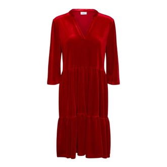 Saint Tropez Zevilla SZ Jurk - Dames - Korte kleedjes - Rood - M - Polyester - Kleedjes