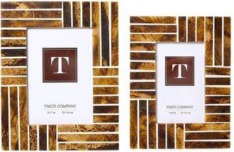 Two's Company Set Of 2 Stria Photo Frames