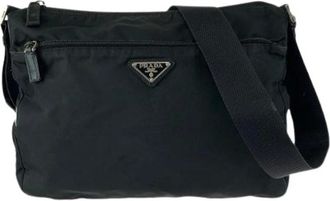 Prada Pre-owned Cross Body Bags, female, Black, Size: ONE SIZE Pre-owned Nylon prada-bags