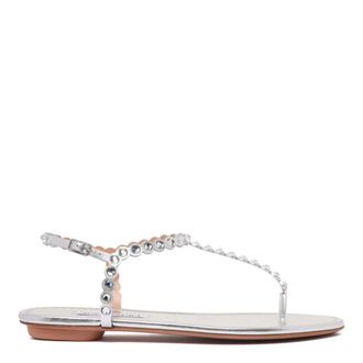 Aquazzura Flat Sandals, female, Gray, 3 UK, Tequila Sandals