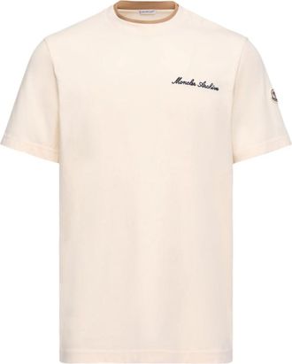 Moncler Beige Logo Crew Neck T-Shirt