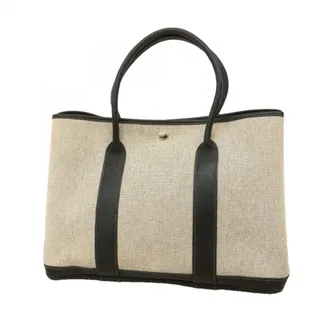 Herm&egrave;s Black Toile H Tote Bag (Pre-Owned)