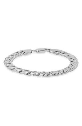 Steeltime Curb Chain Bracelet in Metallic at Nordstrom Rack