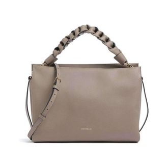 Coccinelle Boheme Grana Double Shoulder Bag - Dames - Handtassen - Grijs - ONE Size - Katoen - Tassen