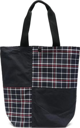 Barbour Transport Patchwork Tote Bag - Heren - Shoppers - Blauw - ONE Size - Katoen - Tassen