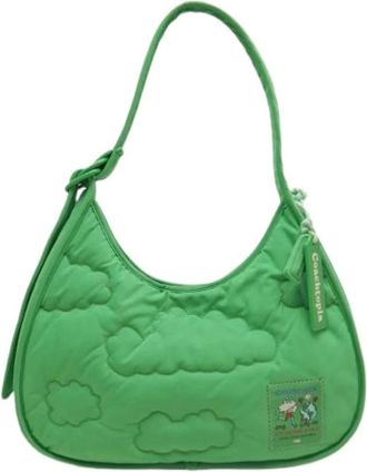 Coach Pre-owned Shoulder Bags, female, Green, Size: ONE SIZE Pre-owned Polyester Shoulder Bag