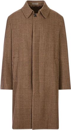 Corneliani Chesterfield Jas - Heren - Mantel - Bruin - XL - Wol - Jassen