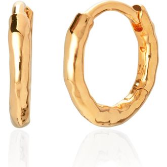 Monica Vinader Siren Mini Huggie Earrings in Yellow Gold at Nordstrom