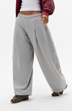 BDG Bobbi Pleated Cotton Pants in Grey Marl at Nordstrom, Size X-Small