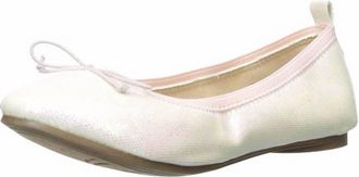 Kenneth Cole Womens Copy Tap Ballet Flat In White Shimmer