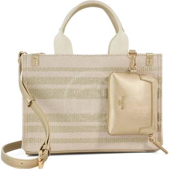Dune London Dinkideltra Canvas Top Handle Bag in Gold at Nordstrom