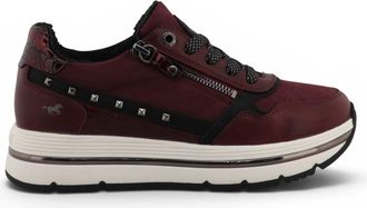 Mustang Womens Burgundy Lace-Up Trainers Platform Sneakers - M0332001