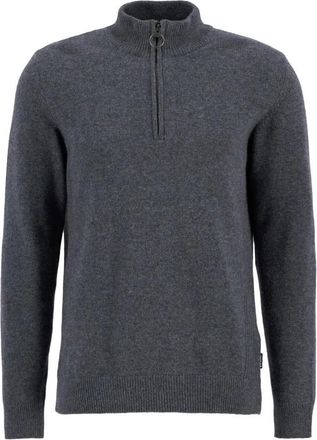 Barbour Holden Half Zip Jumper - - Knitwear - Uomo - Grigio - 2XL
