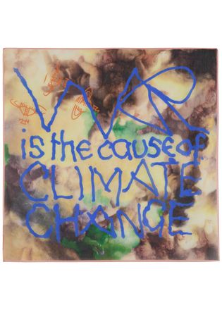 Vivienne Westwood Cherubs Printed Chiffon Scarf - Coral - One Size