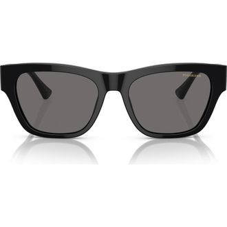 Versace 67mm Polarized Oversize Square Sunglasses in Black at Nordstrom