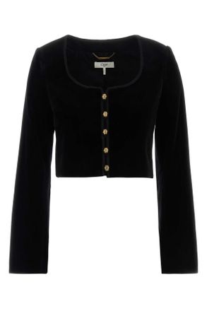 Chlo&eacute; Black Velvet Blazer