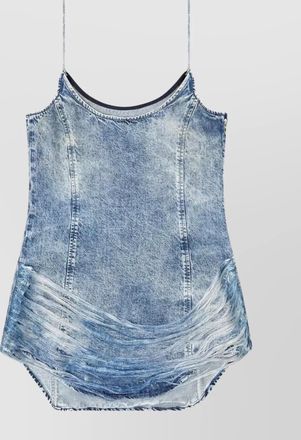 Diesel distressed denim short dress