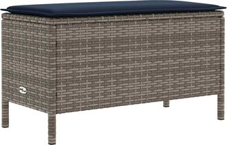vidaXL Reposapi&eacute;s De Jard&iacute;n Gris Y Azul Marino 80 X 38 X 42 Cm Vidaxl