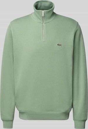 Lacoste Regular Fit Troyer aus reiner Baumwolle in Gruen, Größe XXXL