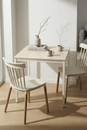 Regalos Miguel Mesas Comedor - Mesa Cuadrada Dino 65 Cm - Madera Natural
