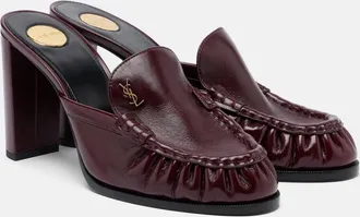 Saint Laurent Le Loafer Cassandre leather mules