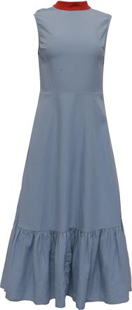Rejina Pyo Bridget Mock-Neck Sleeveless Midi Dress In Light Blue Rayon