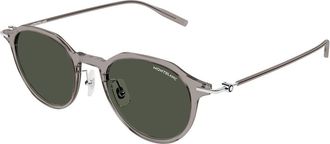 Montblanc MB0355S Asian Fit 010 Mens Sunglasses Grey Size 49
