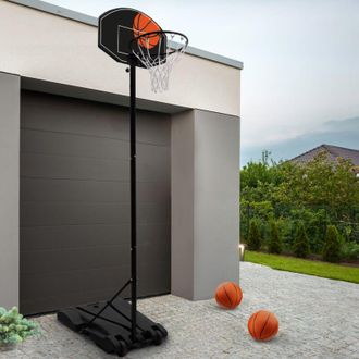 IDMarket Idmarket - Canasta De Baloncesto Sobre Soporte, Altura Regulable De 240 A 305 Cm