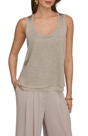DKNY Sequin Shell Top in Tuscan Grey at Nordstrom, Size Small