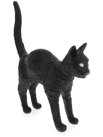 Seletti Jobby the Cat ornament - unisex - Resin - OS - Black