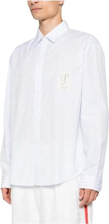 Jacquemus Gestreepte Knopen-Shirt - Heren - Zakelijke Overhemden - Wit - S - Katoen - Overhemden