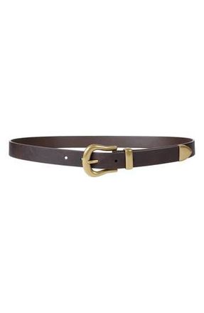 Linea Pelle Sculpted Faux Leather Belt in Dark Brown at Nordstrom Rack, Size X-Large