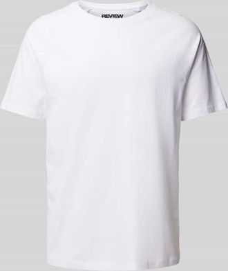 Review T-Shirt mit Raglanärmeln in Weiss, Größe XXL
