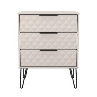Lewis's Harlequin 3 Drawer Chest in Kashmir Matt - Ready Assembled - Lewiss Home | TJ Hughes