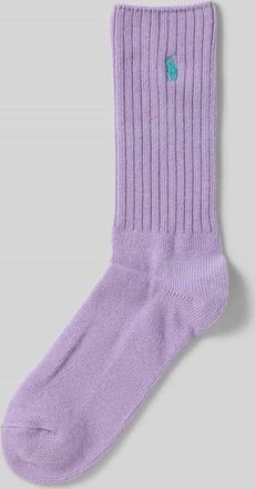 Ralph Lauren Socken mit Label-Stitching in Flieder, Größe 40-46