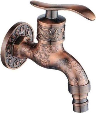 OEM Grifo De Lat&oacute;n, Estilo Antiguo, Rojo Retro, Perfecto Para Cubos De Agua De Lluvia