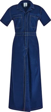 Rosie Assoulin Janitoress ridged split dress - Blu