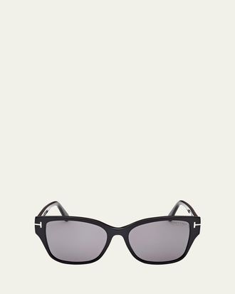 Tom Ford Elsa Polarized Acetate Butterfly Sunglasses