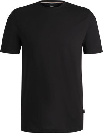 BOSS Cotton-jersey regular-fit T-shirt with ribbed collar